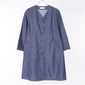 デニム調ロングシャツジャケット